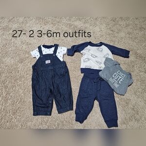 Baby Denim Overalls and Jogger Set